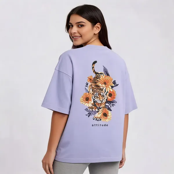 Lavender_Cotton_Oversized_Tiger_Print_T-Shirt_For_Unisex