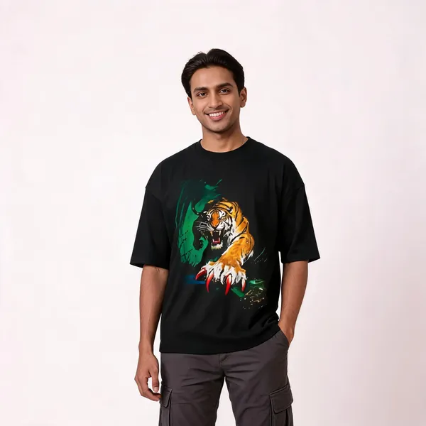 Black_Cotton_Oversized_Unseen_Tiger_Graphic_T-Shirt_For_Unisex