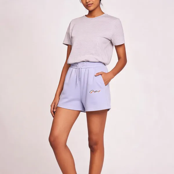 Lavender_French_Terry_Relaxed_Fit_Heavyweight_Shorts_For_Unisex