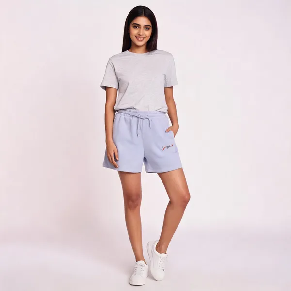 Lavender_French_Terry_Relaxed_Fit_Heavyweight_Shorts_For_Unisex