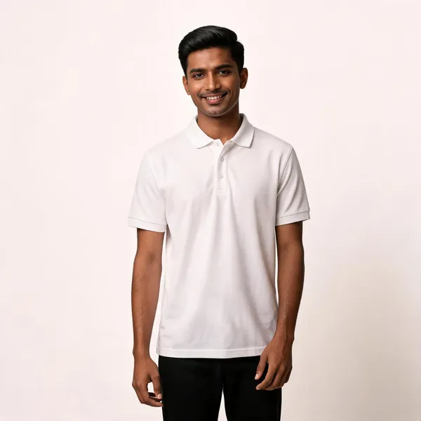 White_Cotton_Minimalist_Polo_T-Shirt_For_Unisex
