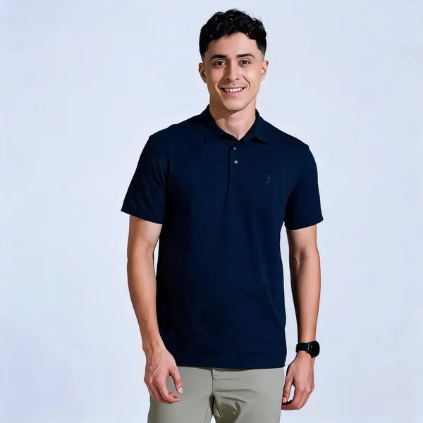 Navy_Polyester_Polo_T-Shirt_For_Men