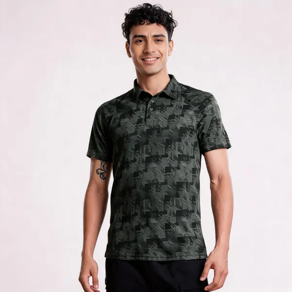 Smoky_Olive_Polyester_Active_Polo_T-Shirt_For_Men