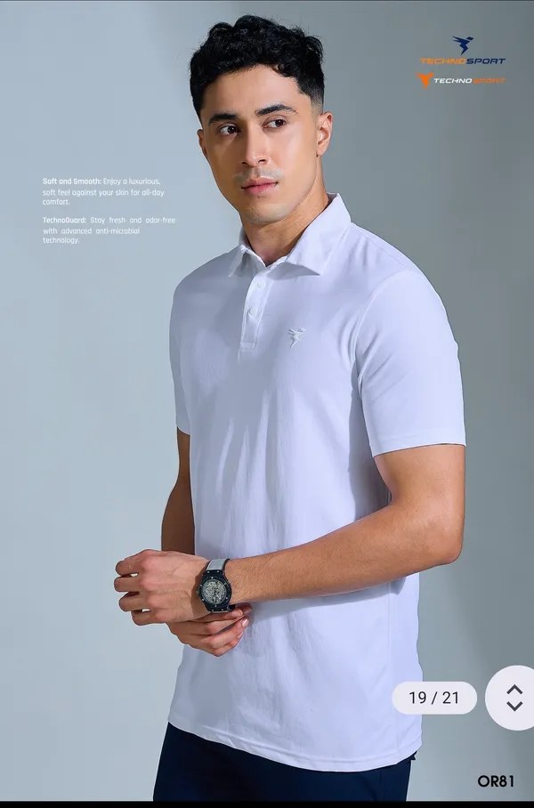 White_Soft_Regular_Fit_Polo_T-Shirt_For_Men