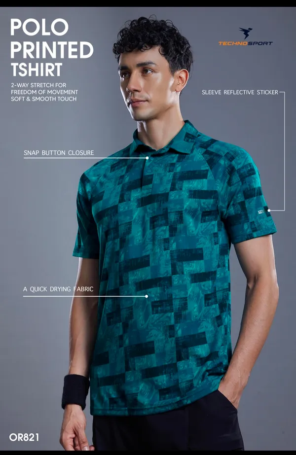 Teal_Stretch_Printed_Polo_T-Shirt_for_Men