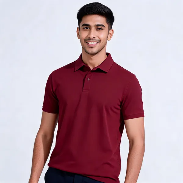 Berry_Red_Polyester_Polo_T-Shirt_For_Men