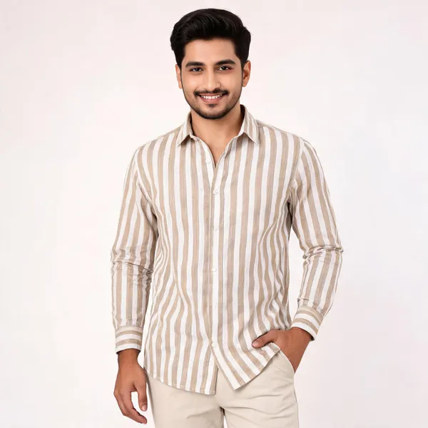Beige_Cotton_Linen_Slim_Fit_Shirt_For_Men