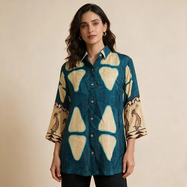 Blue_Abstract_Paisley_Print_Relaxed_Kurta_For_Women