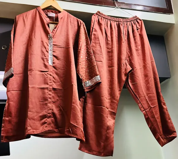 Rust_Traditional_Kurta_Pajama_Set_for_Men