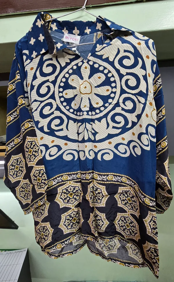 Blue_Printed_Full_Sleeve_Shirt_For_Women