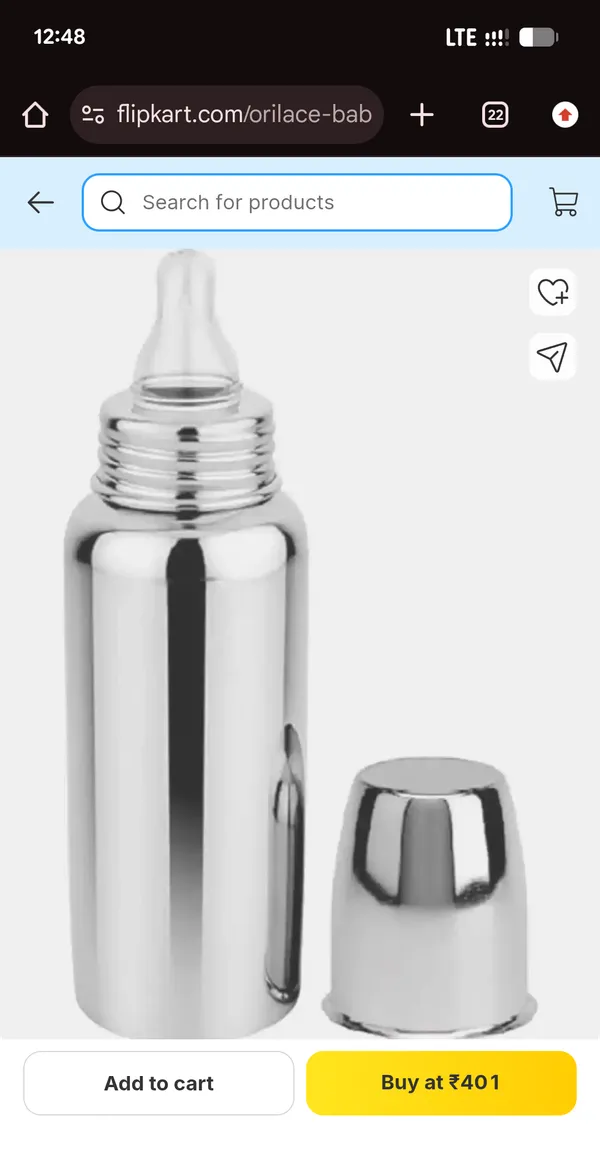 Silver_Bpa_Free_Steel_Baby_Feeding_Bottle_With_Nipple