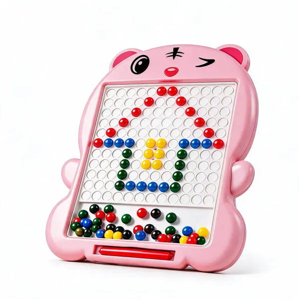 Pink_Plastic_Magnetic_Bead_Drawing_Activity_Board_For_Kids