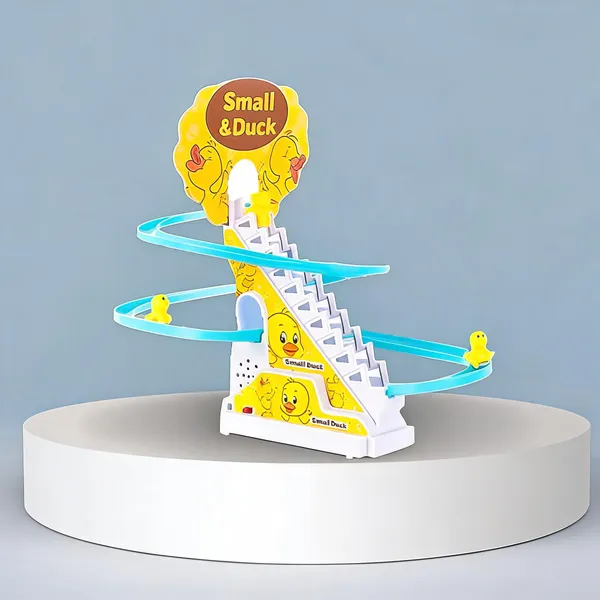 Yellow_Plastic_Duck_Track_Stair_Climbing_And_Plastic_Electronic_Sound_Toy_For_Kids_Combo_Set