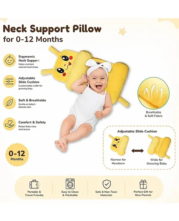 Yellow_Cotton_Foam_Cartoon_Character_Baby_Pillow_For_Kids