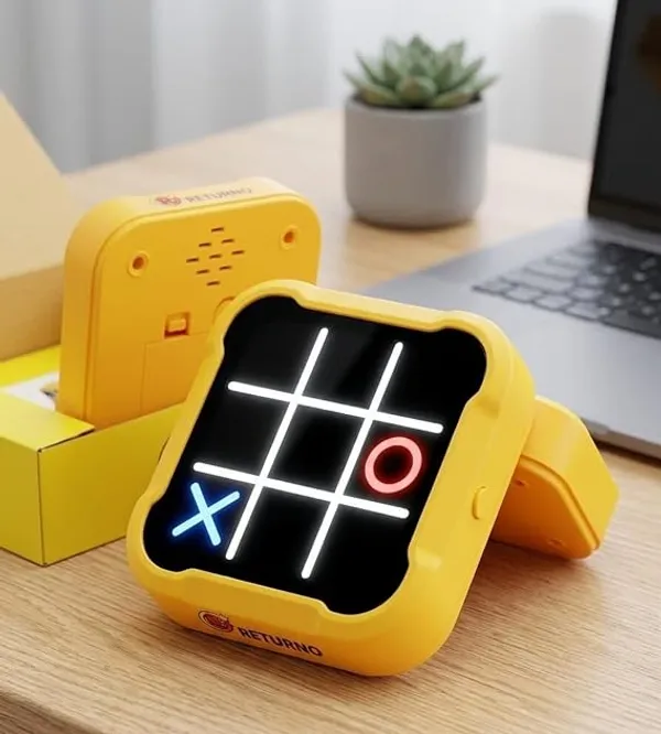 Yellow_Plastic_Electronic_Tic_Tac_Toe_Game_For_Kids