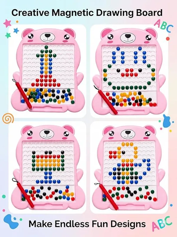 Pink_Plastic_Magnetic_Bead_Drawing_Activity_Board_For_Kids