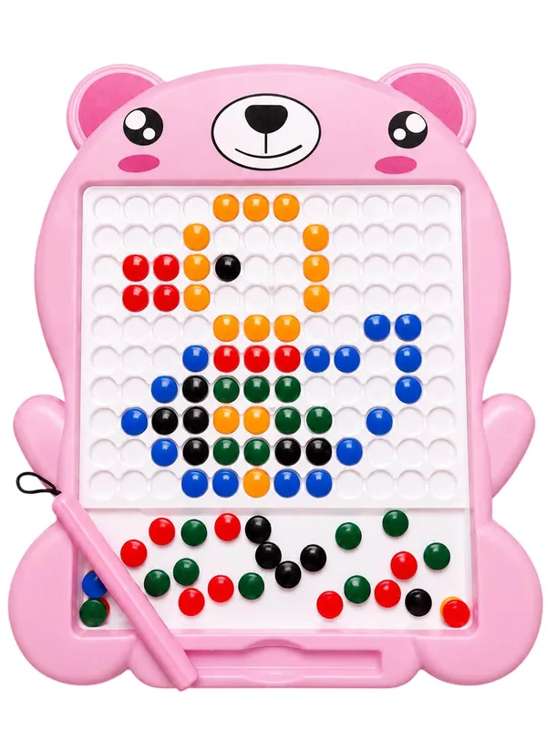 Pink_Plastic_Magnetic_Bead_Drawing_Activity_Board_For_Kids