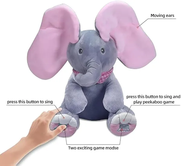 Grey_Polyester_Elephant_Stuffed_Soft_Toy_For_Kids