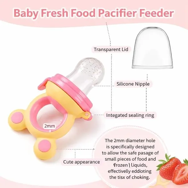 Multicolour_Silicone_Bpa_Free_Baby_Fruit_Feeder_Pacifier_Pack_Of_2_-_Pack_of_3