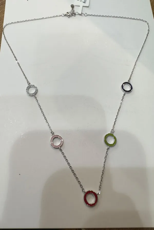 Silver-Tone_Multicolour_Ring_Chain_Necklace_for_Women