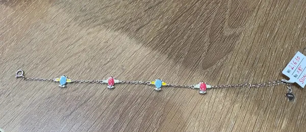 Silver-Tone_Multicolour_Charm_Bracelet_for_Women