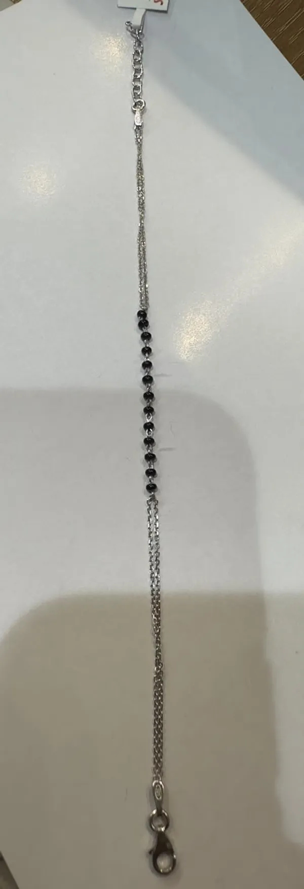 Silver_Tone_Black_Beaded_Bracelet_for_Women