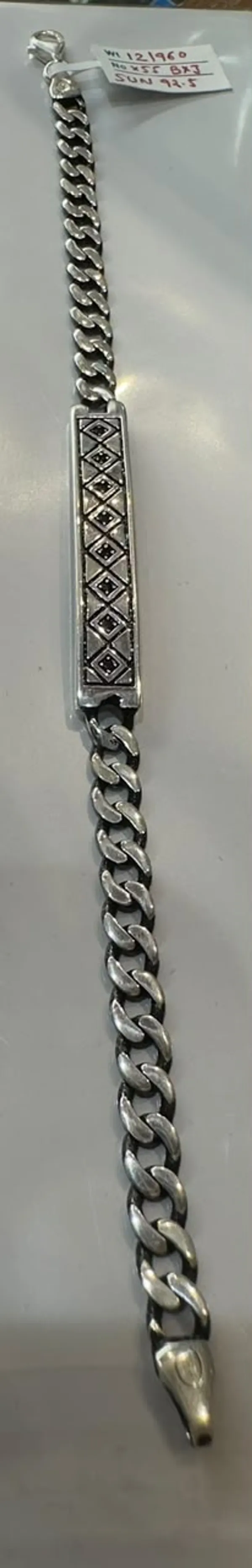 Silver_Tone_Geometric_Link_Bracelet_for_Men