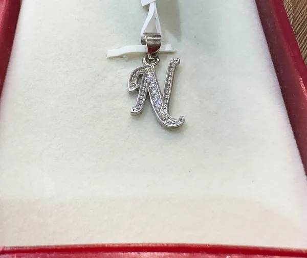 Silver-Tone_Rhinestone_Initial_N_Pendant_For_Women