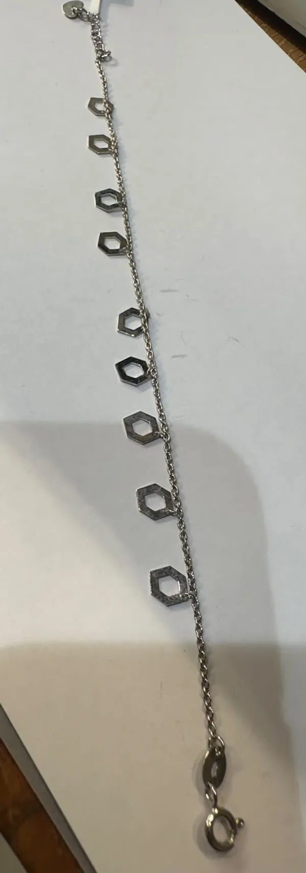 Silver-Tone_Hexagon_Charm_Bracelet_for_Women