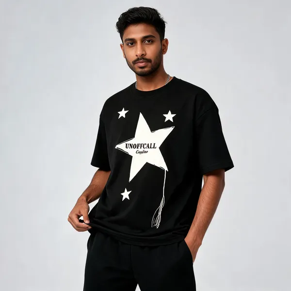 Black_Cotton_Relaxed_Fit_Star_Graphic_T-Shirt_For_Men
