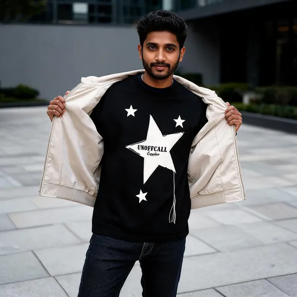 Black_Cotton_Relaxed_Fit_Star_Graphic_T-Shirt_For_Men