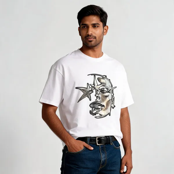 White_Cotton_Relaxed_Fit_Graphic_Print_T-Shirt_For_Men