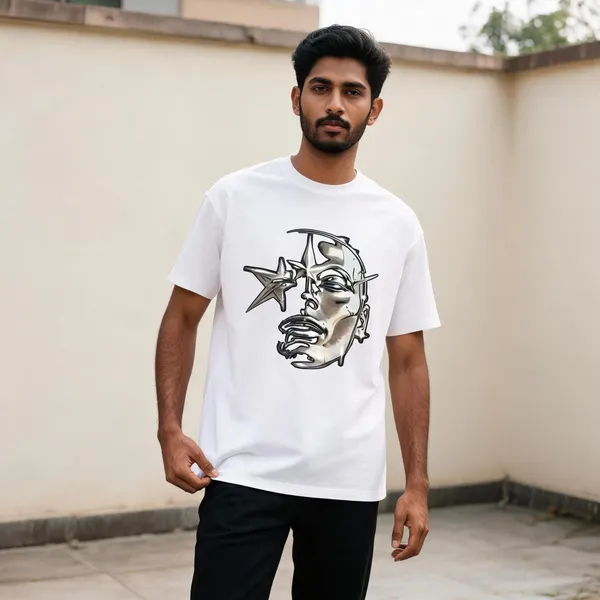 White_Cotton_Relaxed_Fit_Graphic_Print_T-Shirt_For_Men
