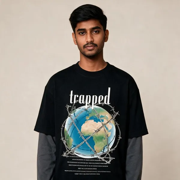 Black_&_Grey_Cotton_Layered_Graphic_Oversized_Tee_For_Men