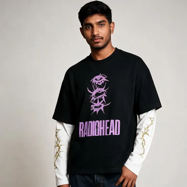 Black_&_White_Cotton_Layered_Oversized_Graphic_Tee_For_Men