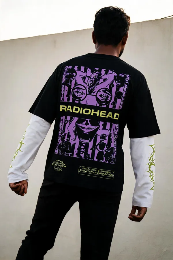 Black_&_White_Cotton_Layered_Graphic_T-Shirt_For_Men