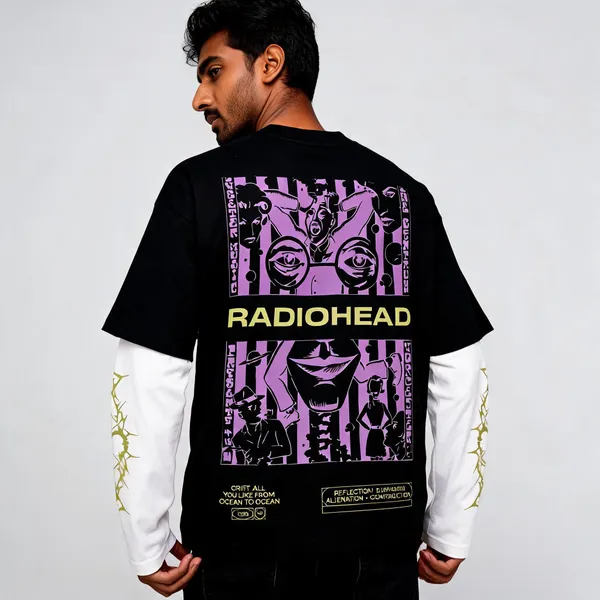 Black_&_White_Cotton_Layered_Graphic_T-Shirt_For_Men