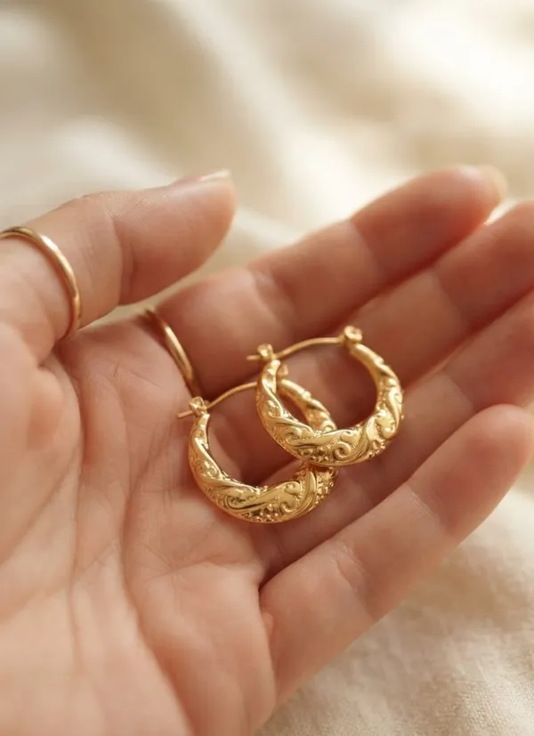 Lisa_Textured_Gold_Hoops