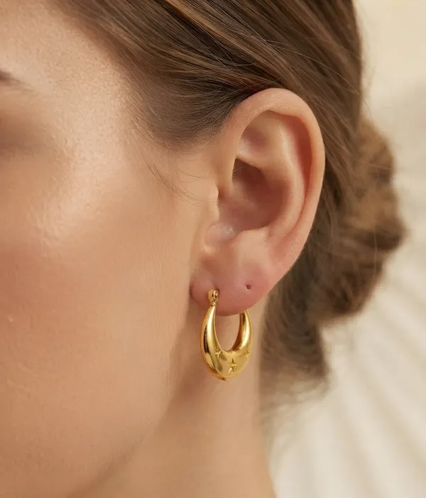 Roslyn_Hoop_Earrng_(Star_Embossed)