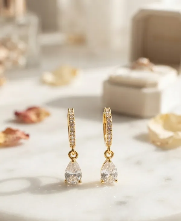 Brianna_Diamond_Tear_Drop_Huggy_Earrings