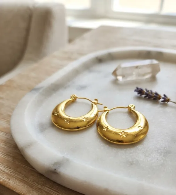 Roslyn_Hoop_Earrng_(Star_Embossed)