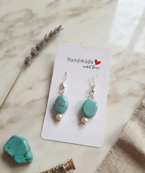 Handmade_turquoise_and_pearl_Earrings