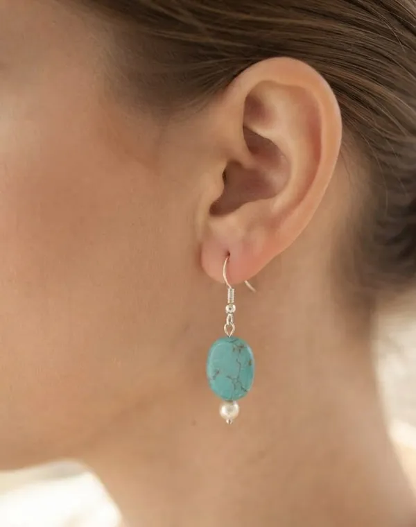Handmade_turquoise_and_pearl_Earrings