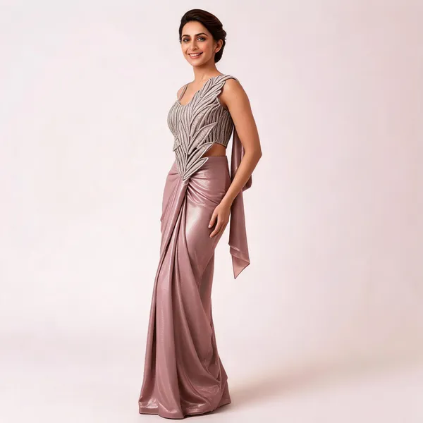 Silver_Lycra_Sequin_Ready_To_Wear_Saree_For_Women