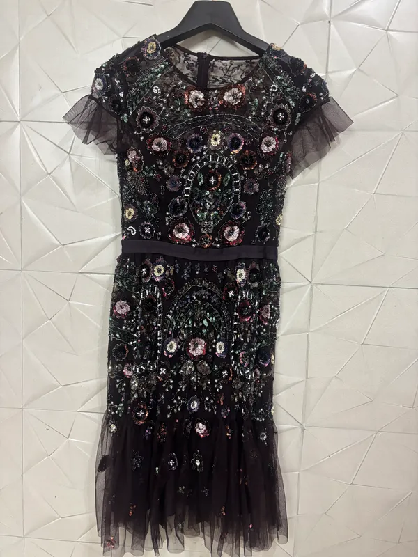 Black_Mesh_Embellished_Fit_And_Flare_Dress_for_Women