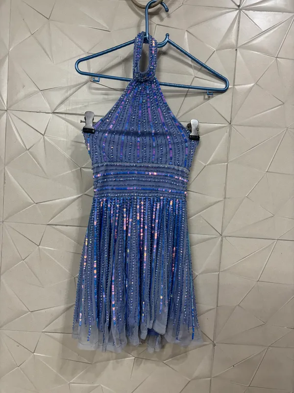 Blue_Sequin_Halter_Neck_Dress_for_Women