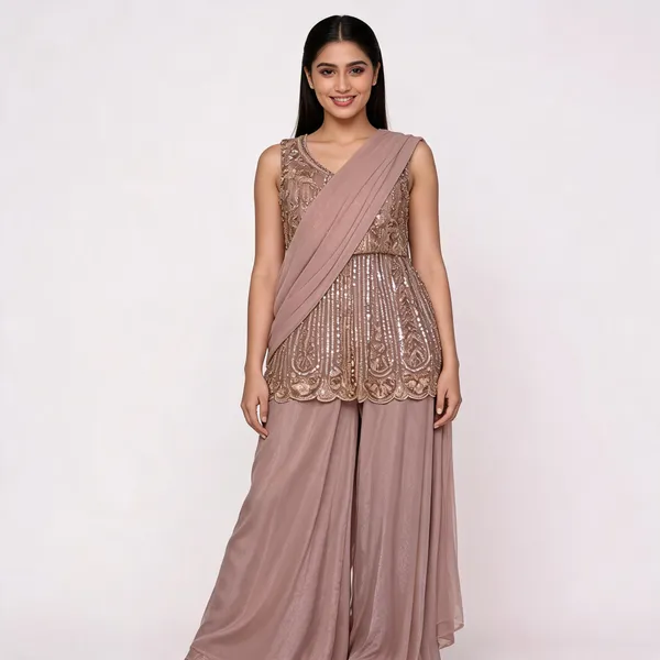 Dusty_Rose_Georgette_Embellished_Sharara_Suit_Set_For_Women
