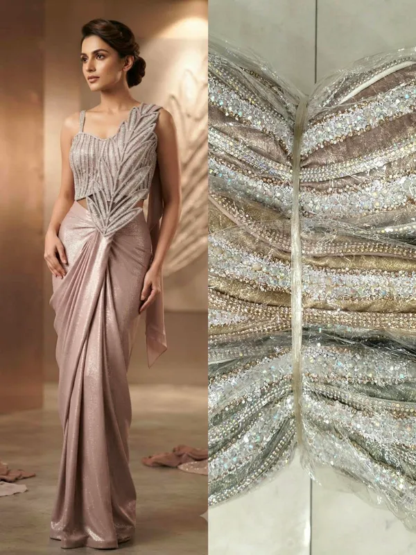 Silver_Lycra_Sequin_Ready_To_Wear_Saree_For_Women