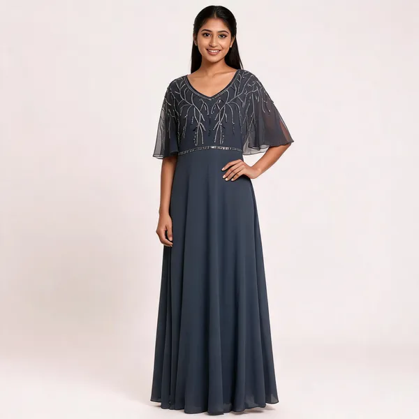 Navy_Georgette_Embellished_Flare_Gown_For_Women