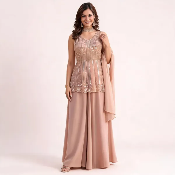Peach_Chinon_Embellished_Flared_Ethnic_Set_For_Women